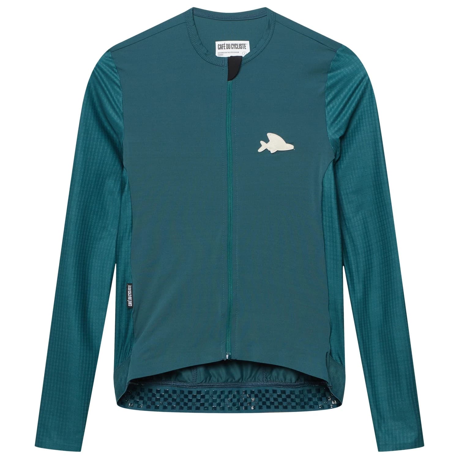 Дамска фланелка с дълъг ръкав за колоездене CAFÉ DU CYCLISTE Women's Andrea Cycling jersey - Dark Sea