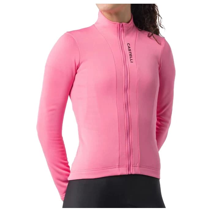 Дамска фланелка с дълъг ръкав за колоездене Castelli Women's Sinergia 3 Jersey FZ Cycling jersey - Rosa Giro