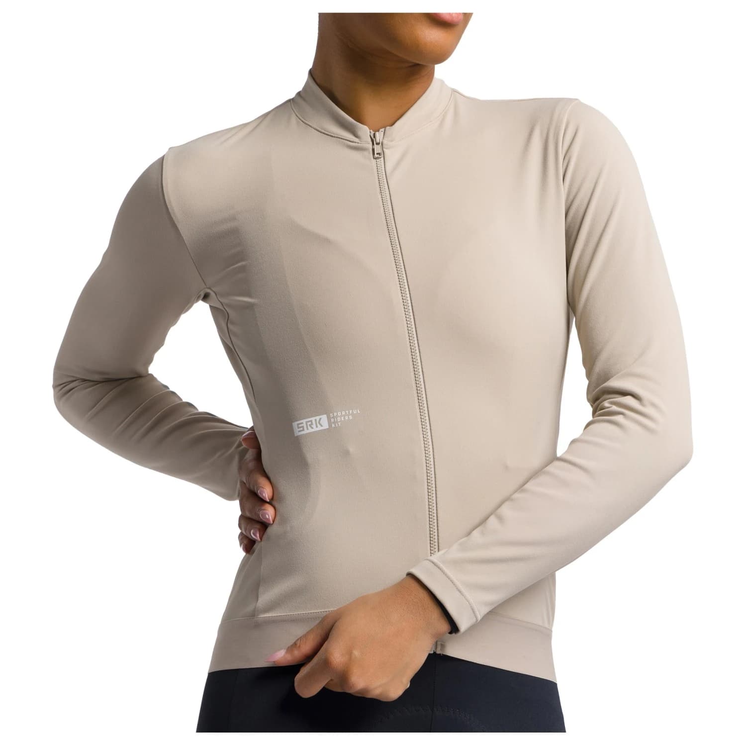 Дамска фланелка с дълъг ръкав за колоездене Sportful Women's SRK 2 Thermal Jersey Cycling jersey - Sand