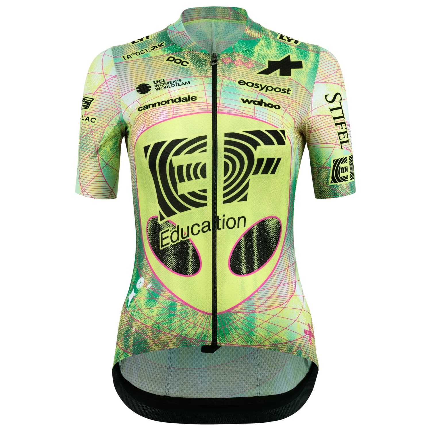 Дамска фланелка с къс ръкав за колоездене Assos Women's Uma GT Jersey EF Giro Cycling jersey - Green