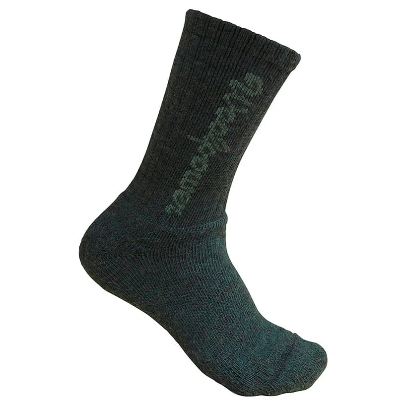 Детски спортни чорапи Woolpower Kids Socks 400 Logo Sports socks - Forest Green