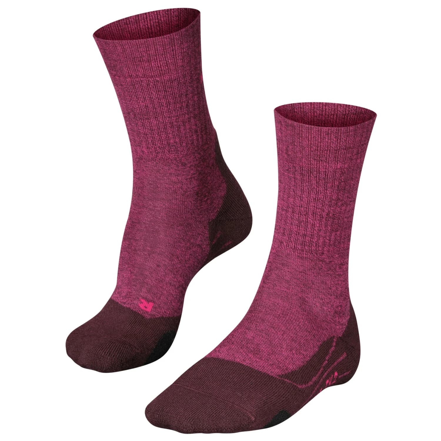 Дамски туристически чорапи Falke Women's TK2 Wool Walking socks - Burgundy