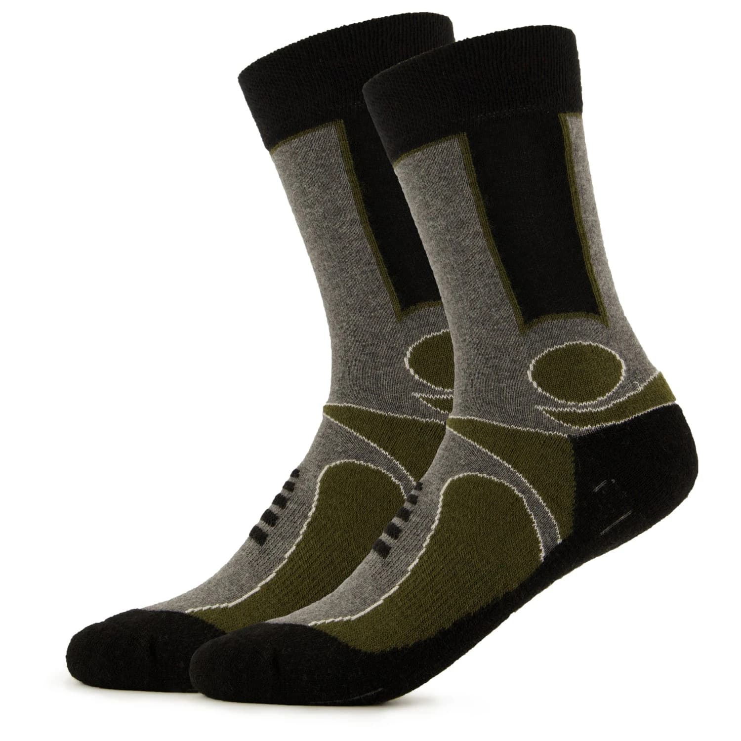 Туристически чорапи Rohner Rohner Basic Trekking 2er Pack Walking socks - Khaki