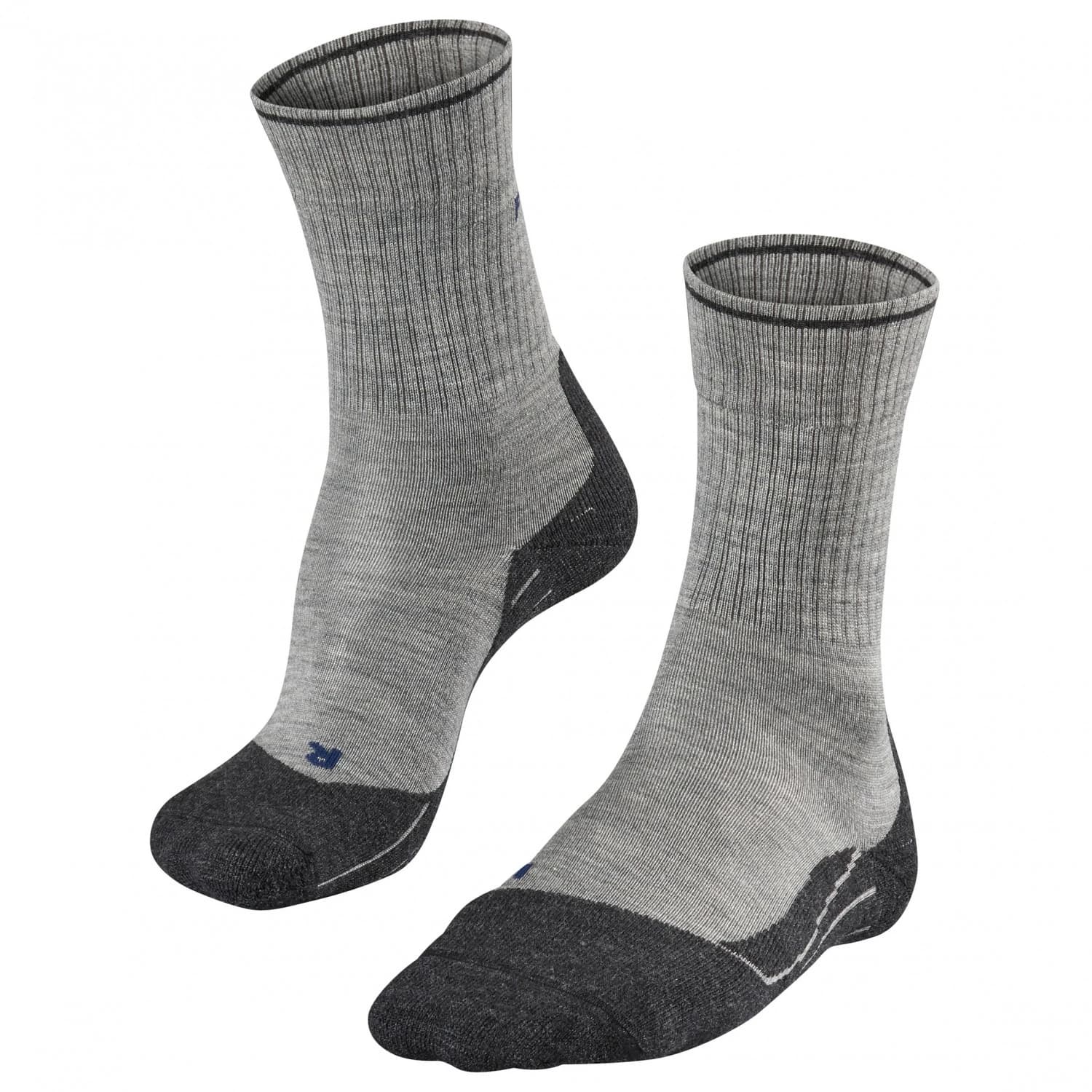 Дамски туристически чорапи Falke Women's TK2 Wool Silk Walking socks - Light Grey