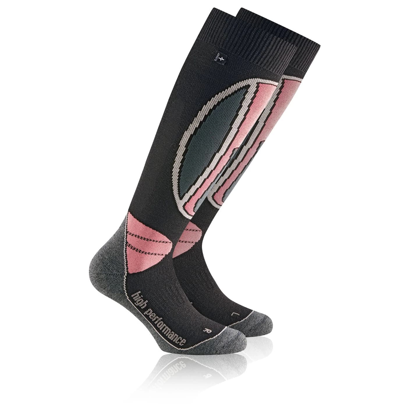 Ски чорапи Rohner High Performance L/R Ski socks - Rosa