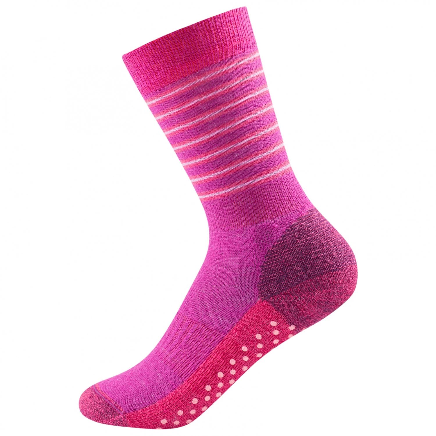 Детски спортни чорапи Devold Multi Medium Kid Sock No-Slip Sports socks - Fuchsia Stripe