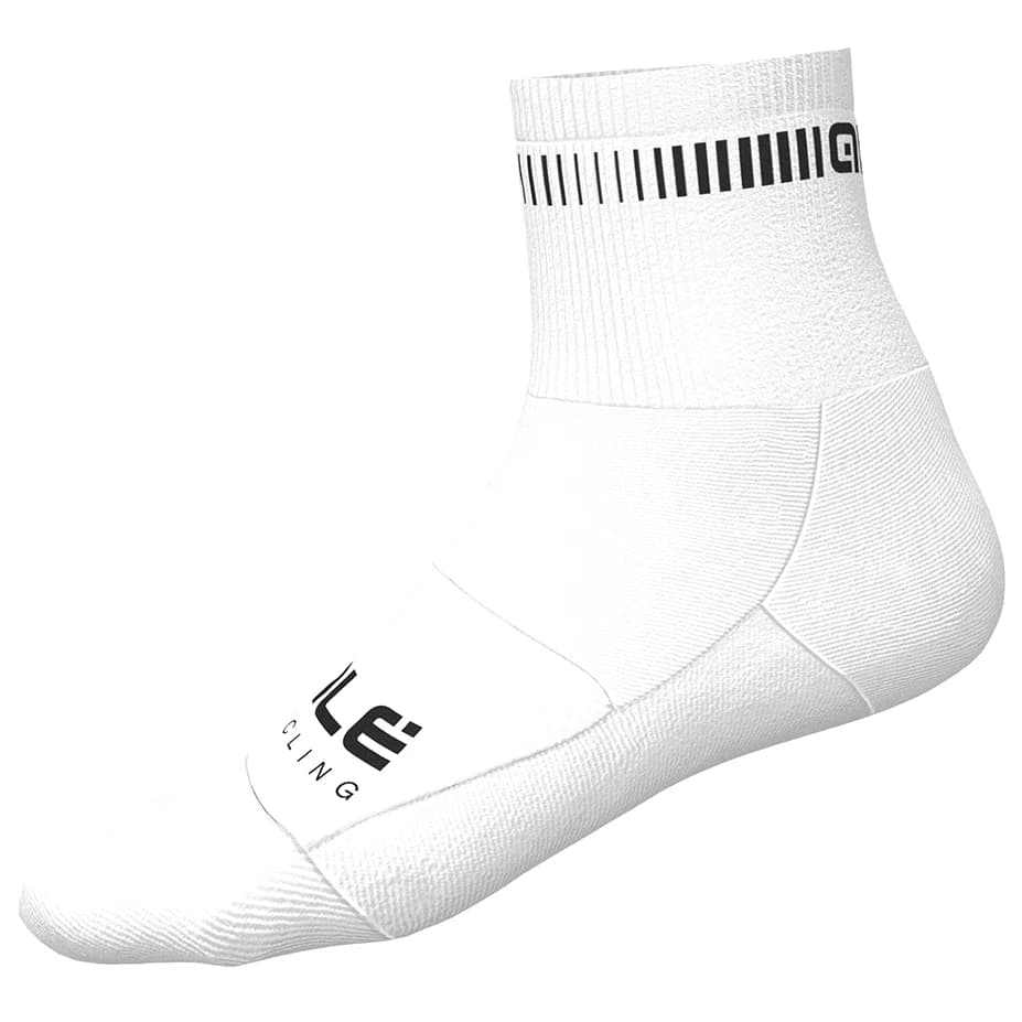 Чорапи за колоездене Alé Logo Q-Skin Socks Cycling socks - White / Black