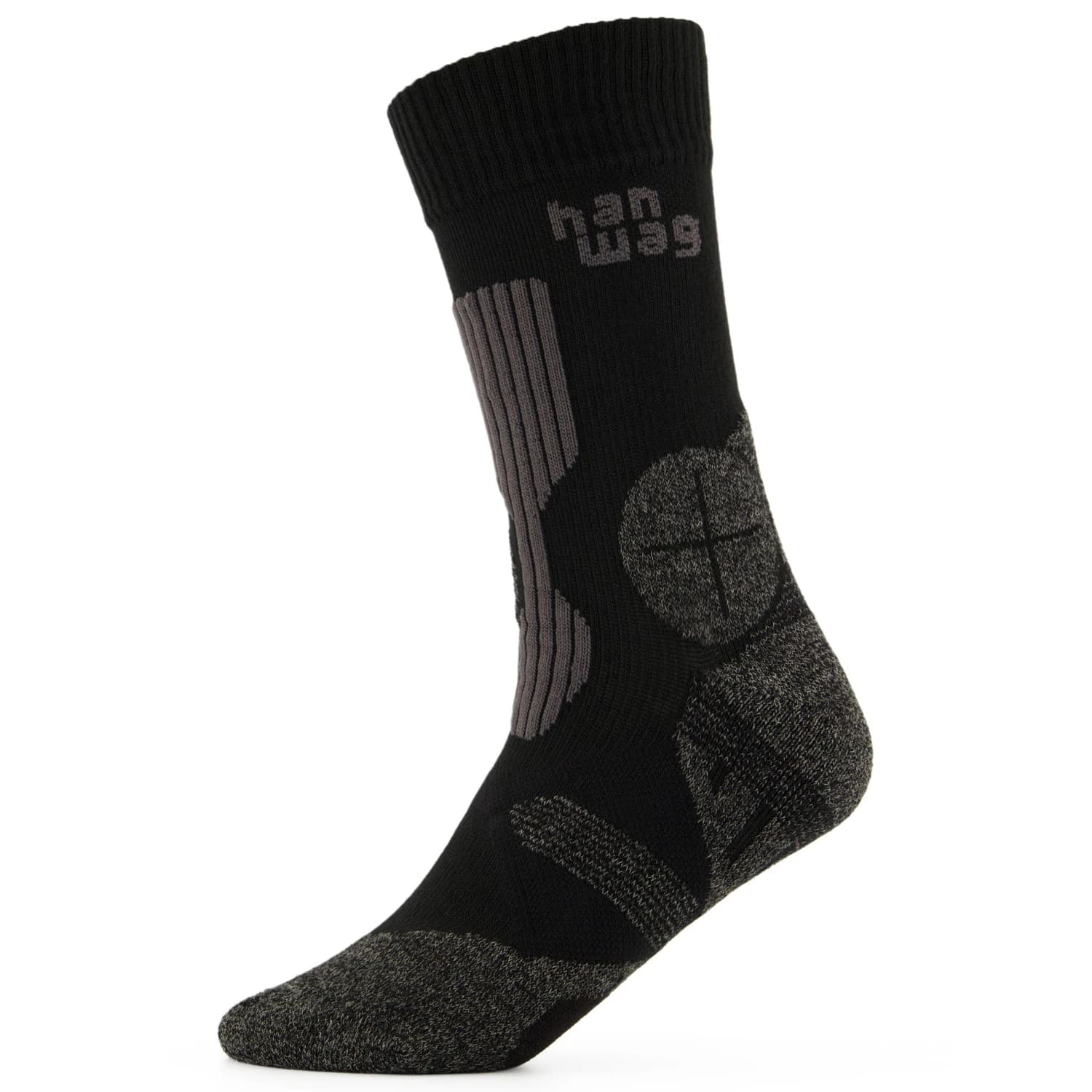 Туристически чорапи Hanwag Hanwag Trek Socke Walking socks - Asphalt / Black