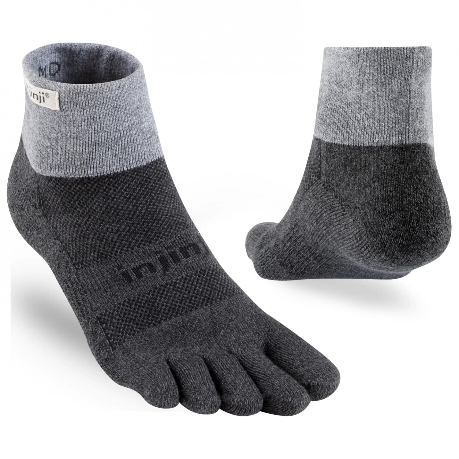 Туристически чорапи Injinji Trail Midweight Mini-Crew Walking socks - Granite