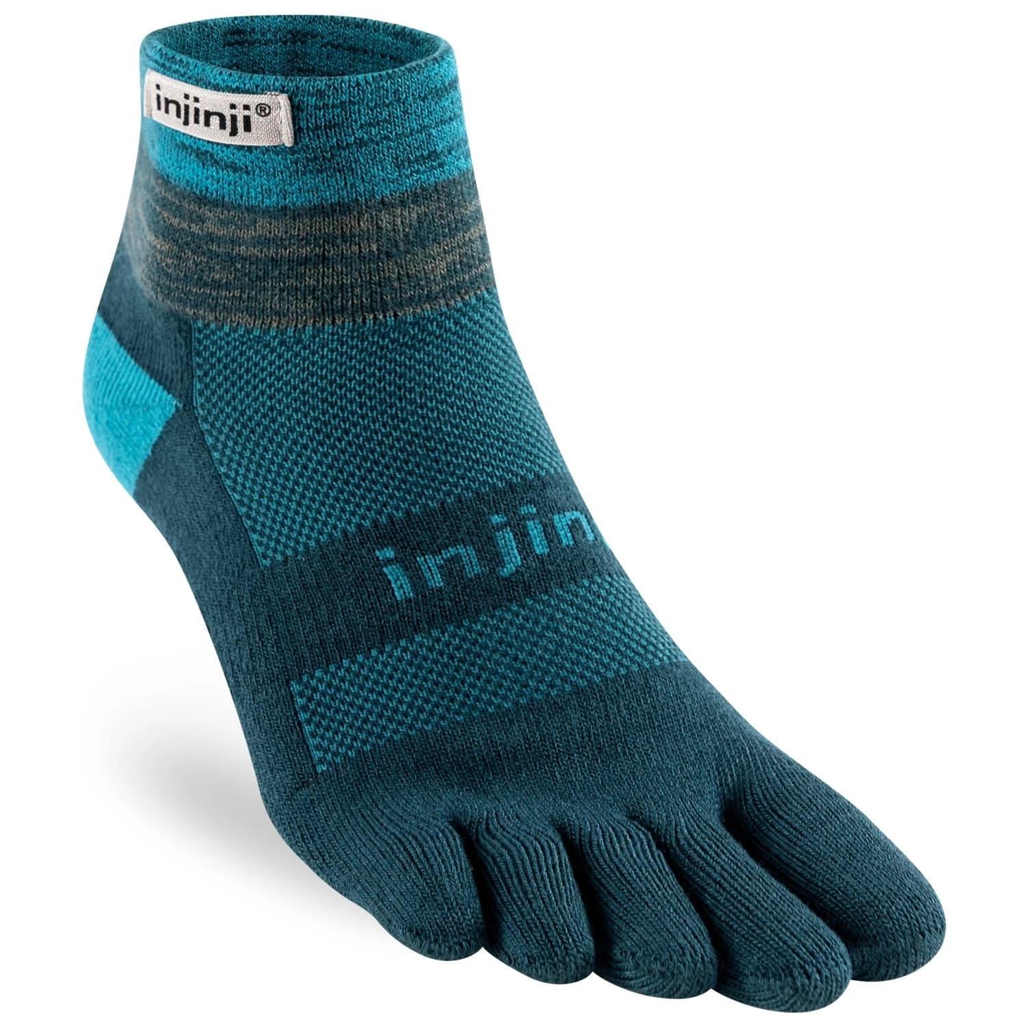 Туристически чорапи Injinji Trail Midweight Mini-Crew Walking socks - Midnight