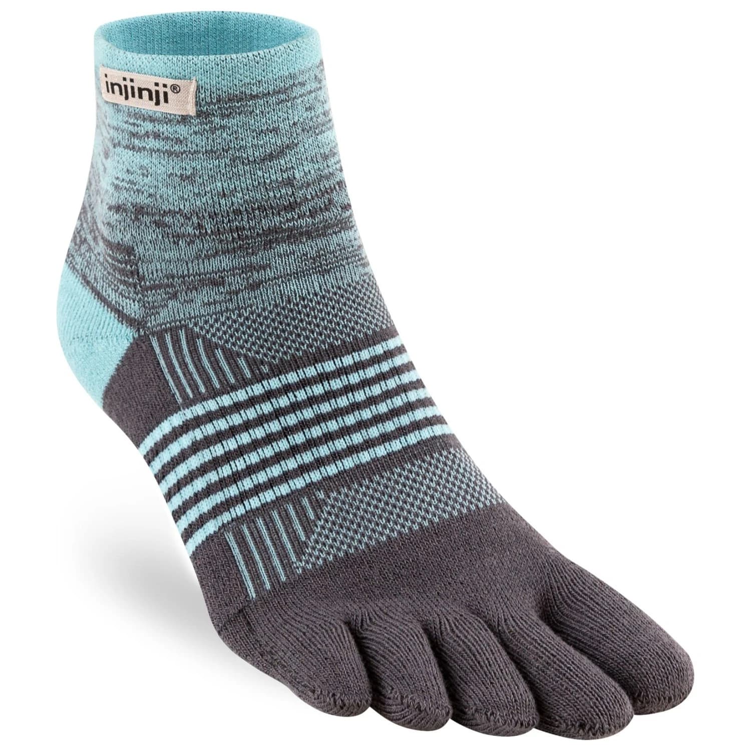 Туристически чорапи Injinji Women's Trail Midweight Mini Crew Walking socks - Seascape