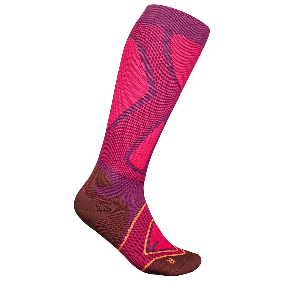 Дамски компресионни чорапи Bauerfeind sports Women's Ski Performance Compression Socks - Pink