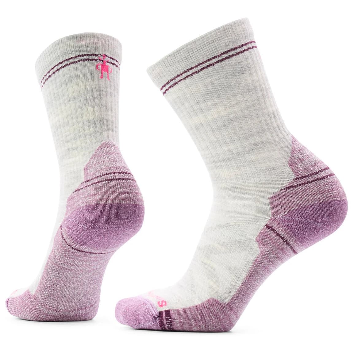 Дамски туристически чорапи Smartwool Women's Performance Hike Light Cushion Crew Walking socks - Ash / Purple Dawn