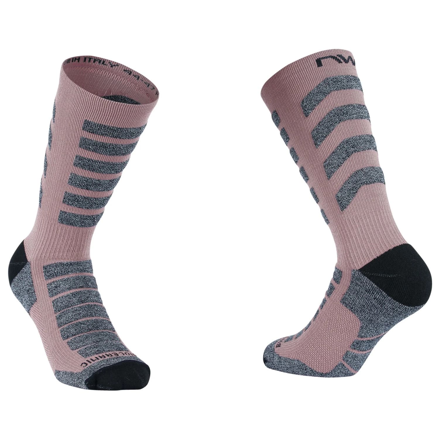 Чорапи за колоездене Northwave Husky Ceramic High Sock Cycling socks - Petra Pink