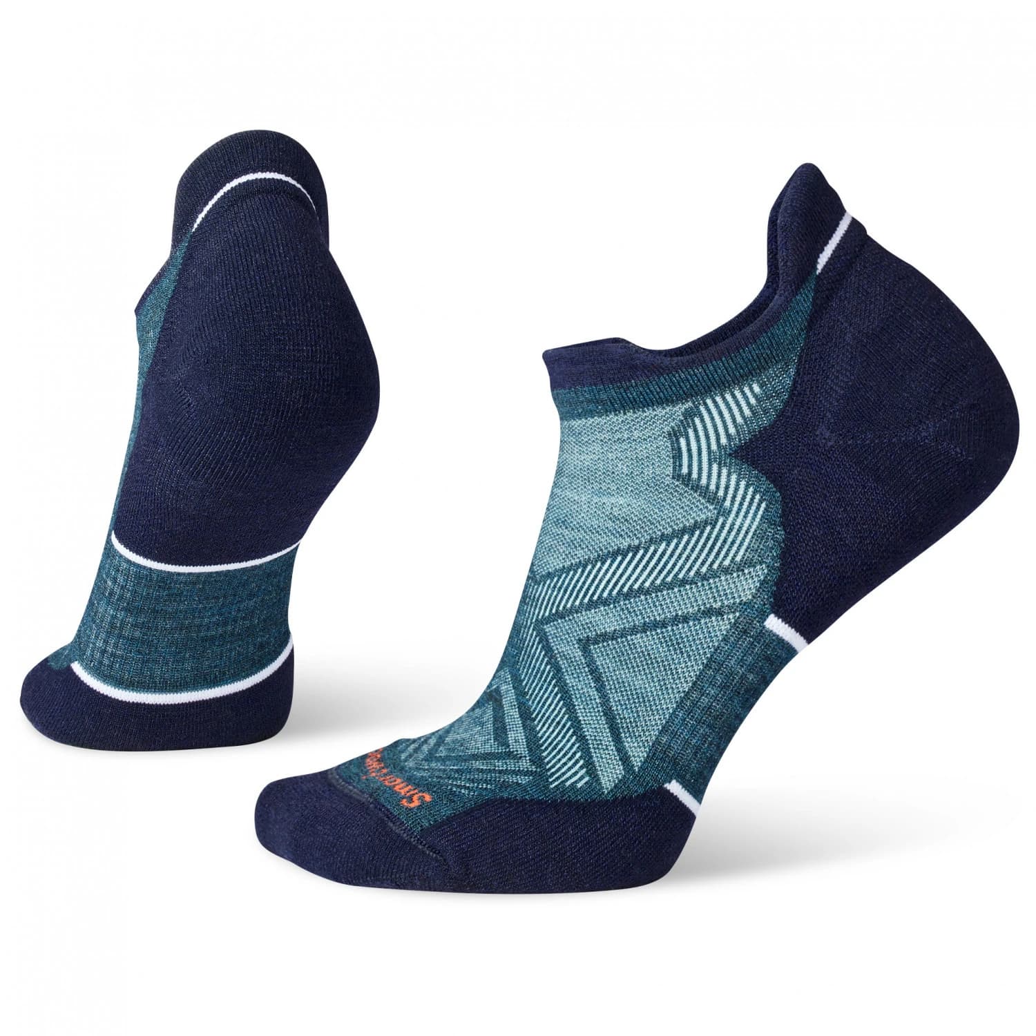 Дамски чорапи за бягане Smartwool Women's  Run Targeted Cushion Low Ankle Running socks - Twilight Blue