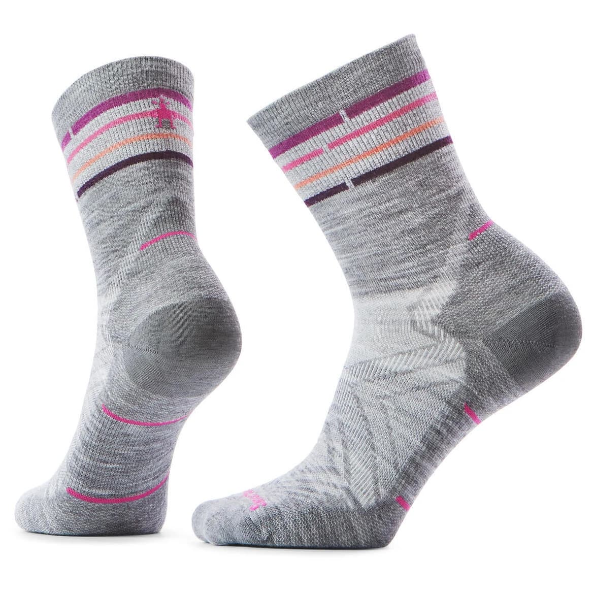 Дамски чорапи за бягане Smartwool Women's Run Zero Cushion Mid Crew Running socks - Light Gray