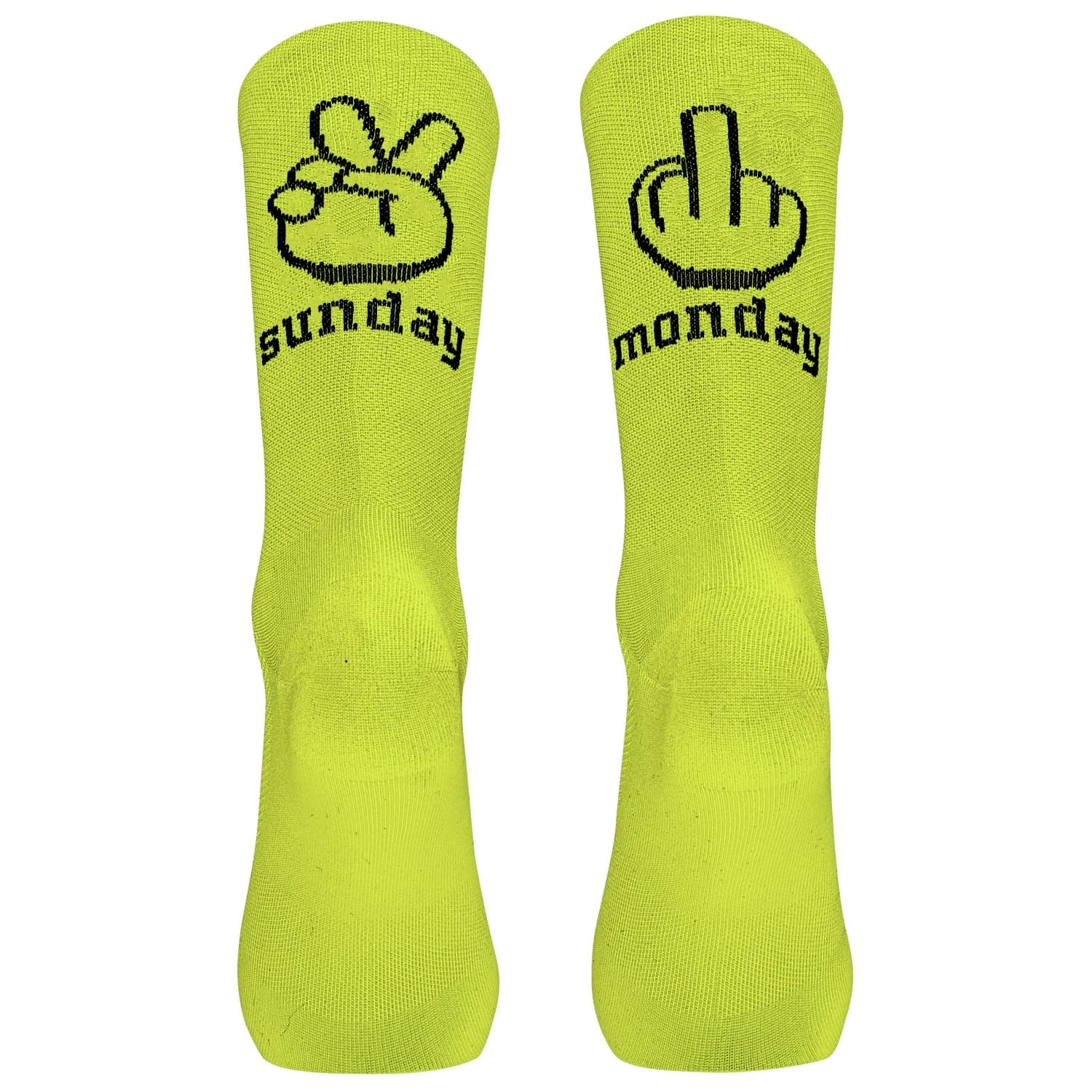 Мъжки чорапи за колоездене Northwave Sunday Monday Sock Cycling socks - Yellow Fluo
