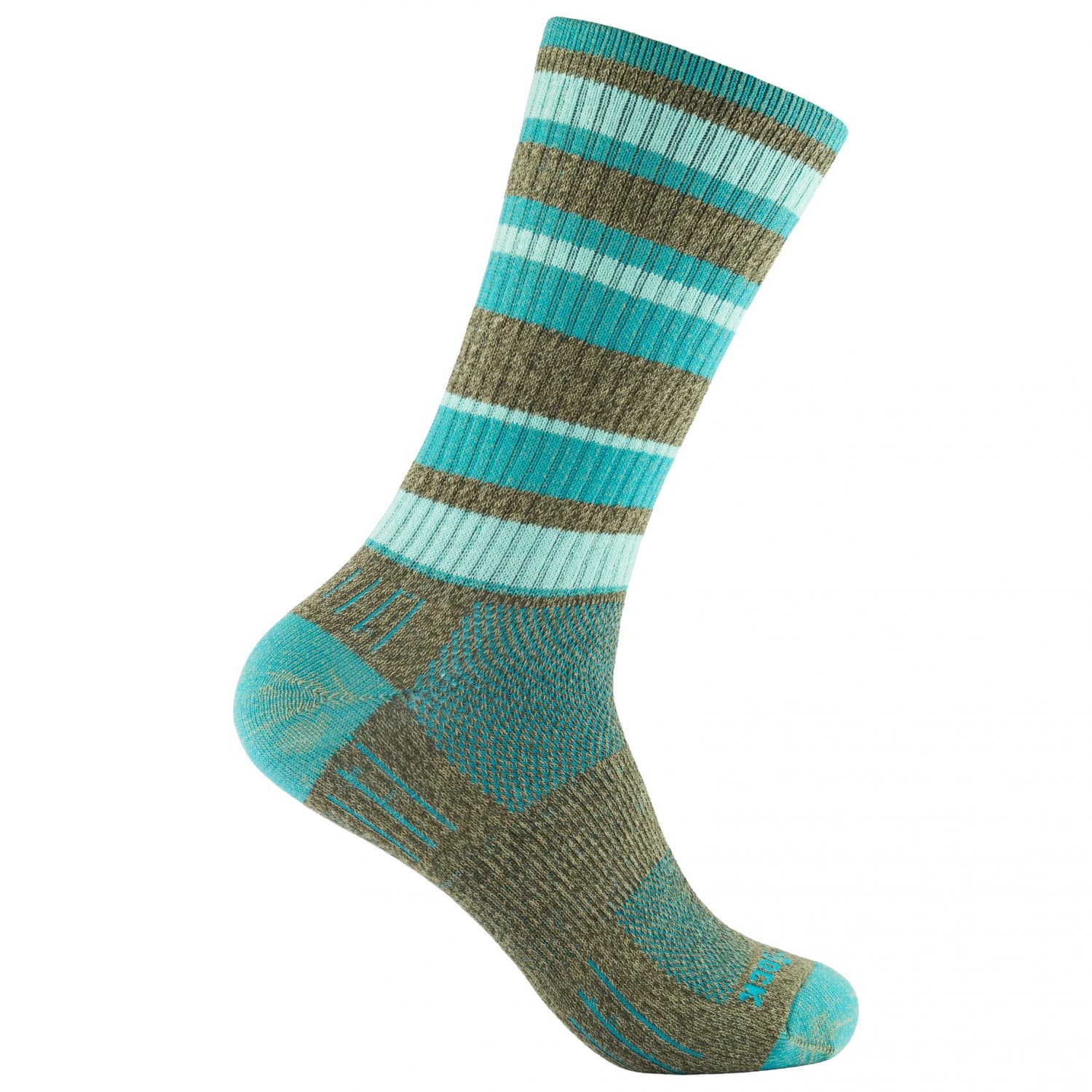 Туристически чорапи Wrightsock Adventure Crew Walking socks - Brown / Teal
