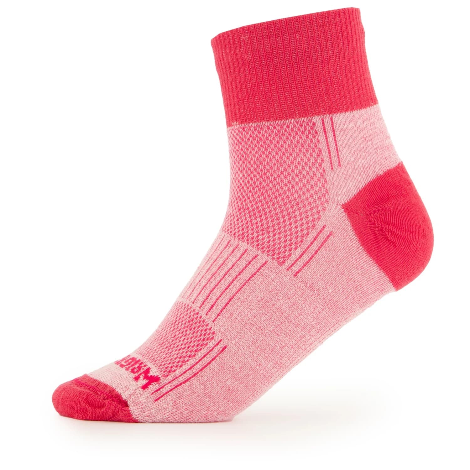Чорапи за бягане Wrightsock Coolmesh II Quarter Walking socks - Beet Root