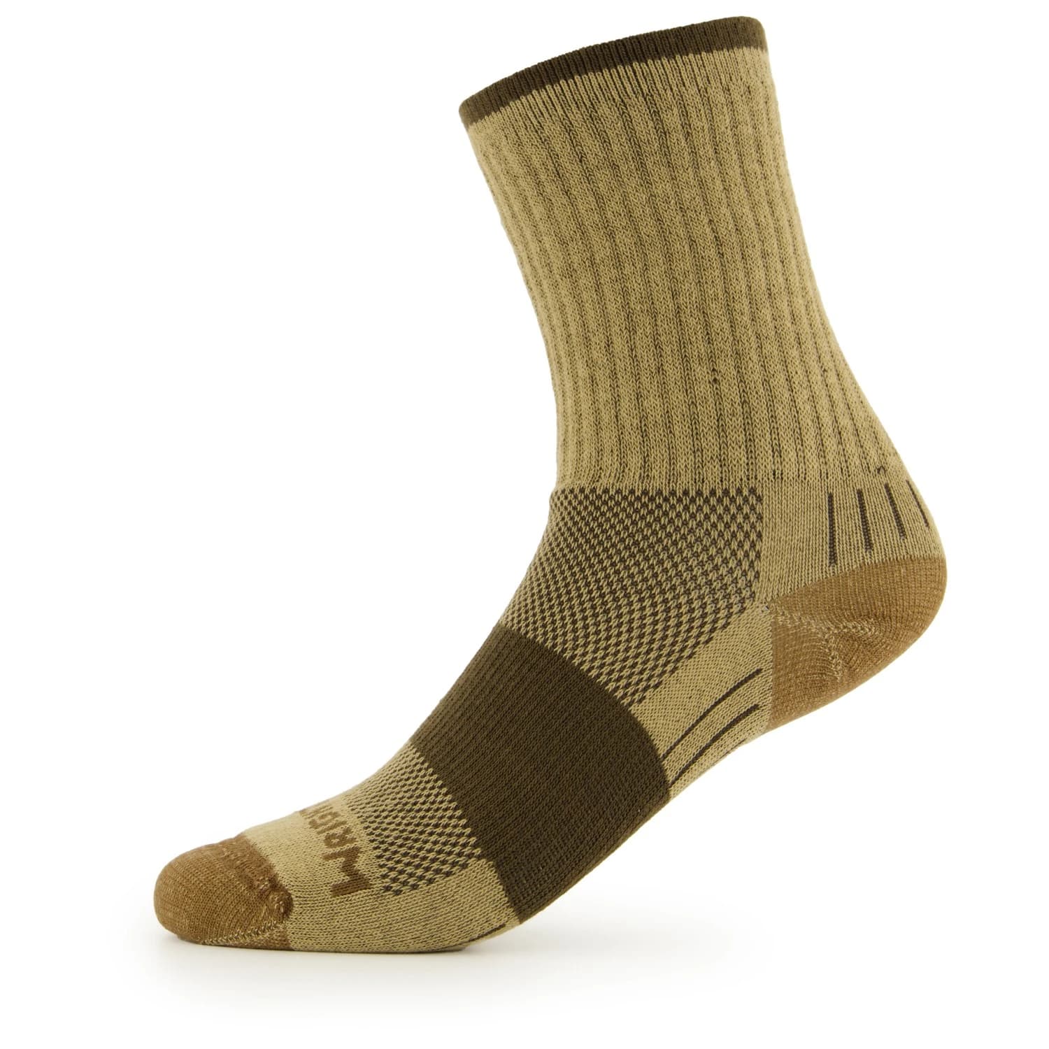 Туристически чорапи Wrightsock Escape Crew Walking socks - Khaki