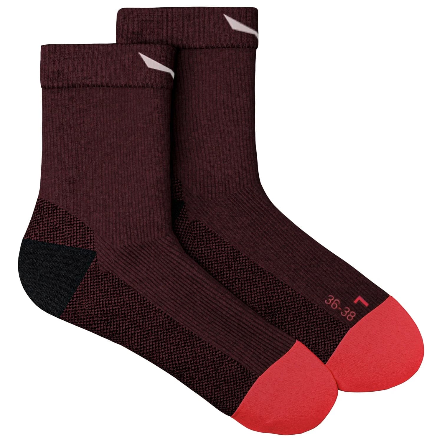 Дамски туристически чорапи Salewa Women's MTN TRN All Mountain QRT Sock Walking socks - Syrah