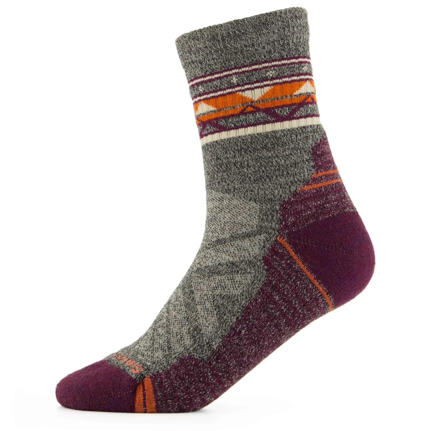 Дамски туристически чорапи Smartwool Women's Hike LT Cushion Zig zag Valley Mid Crew Walking socks - Ash / Charcoal
