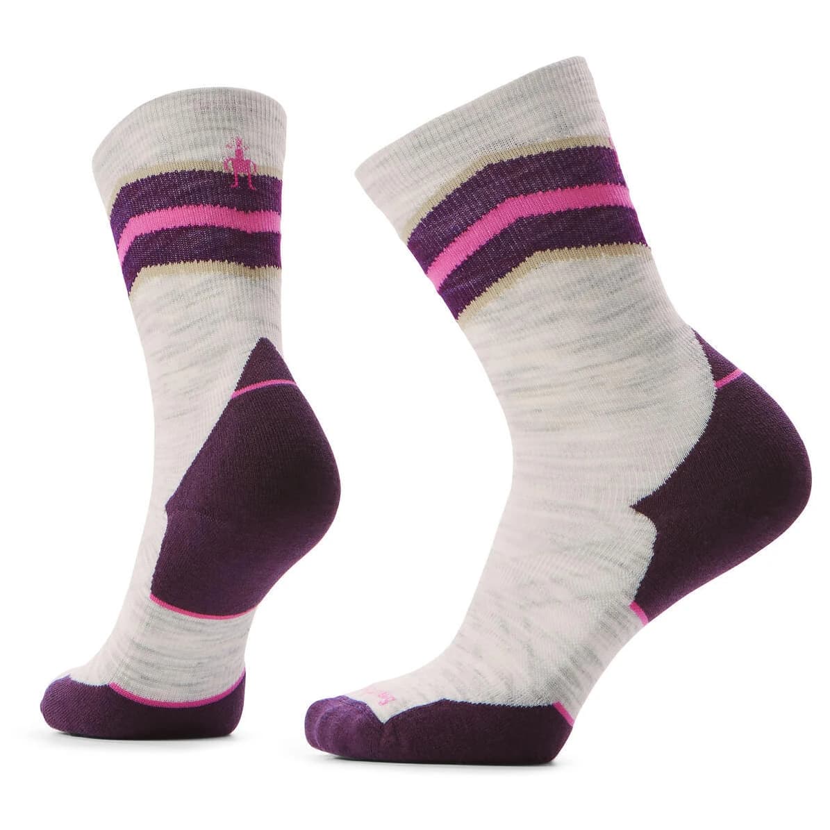 Дамски чорапи за бягане Smartwool Women's Run Targeted Cushion Mid Crew Running socks - Ash