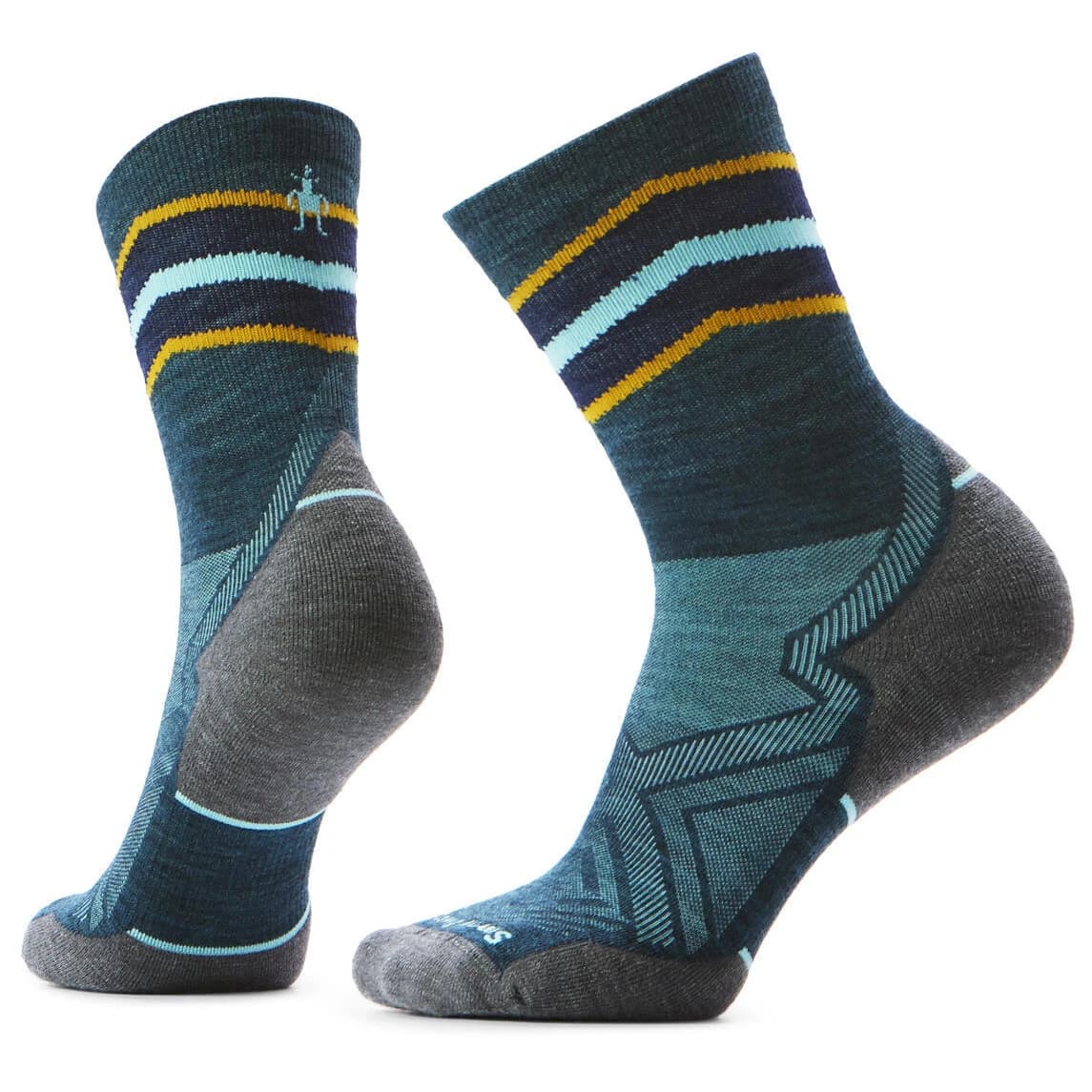 Дамски чорапи за бягане Smartwool Women's Run Targeted Cushion Mid Crew Running socks - Twilight Blue