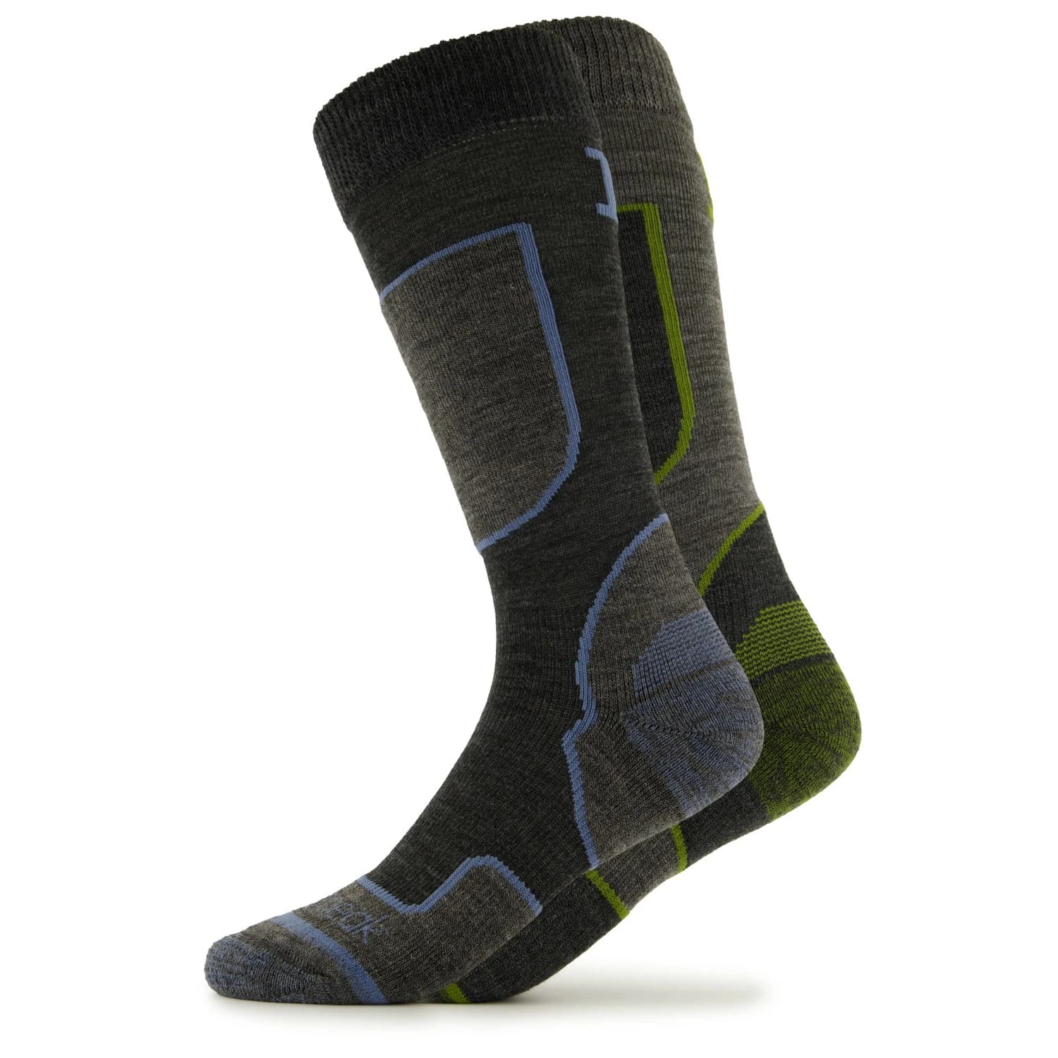 Ски чорапи Heber Peak CedarHe. Ski Socks 2-Pack Ski socks - Dark Grey / Blue, Grey / Atomic
