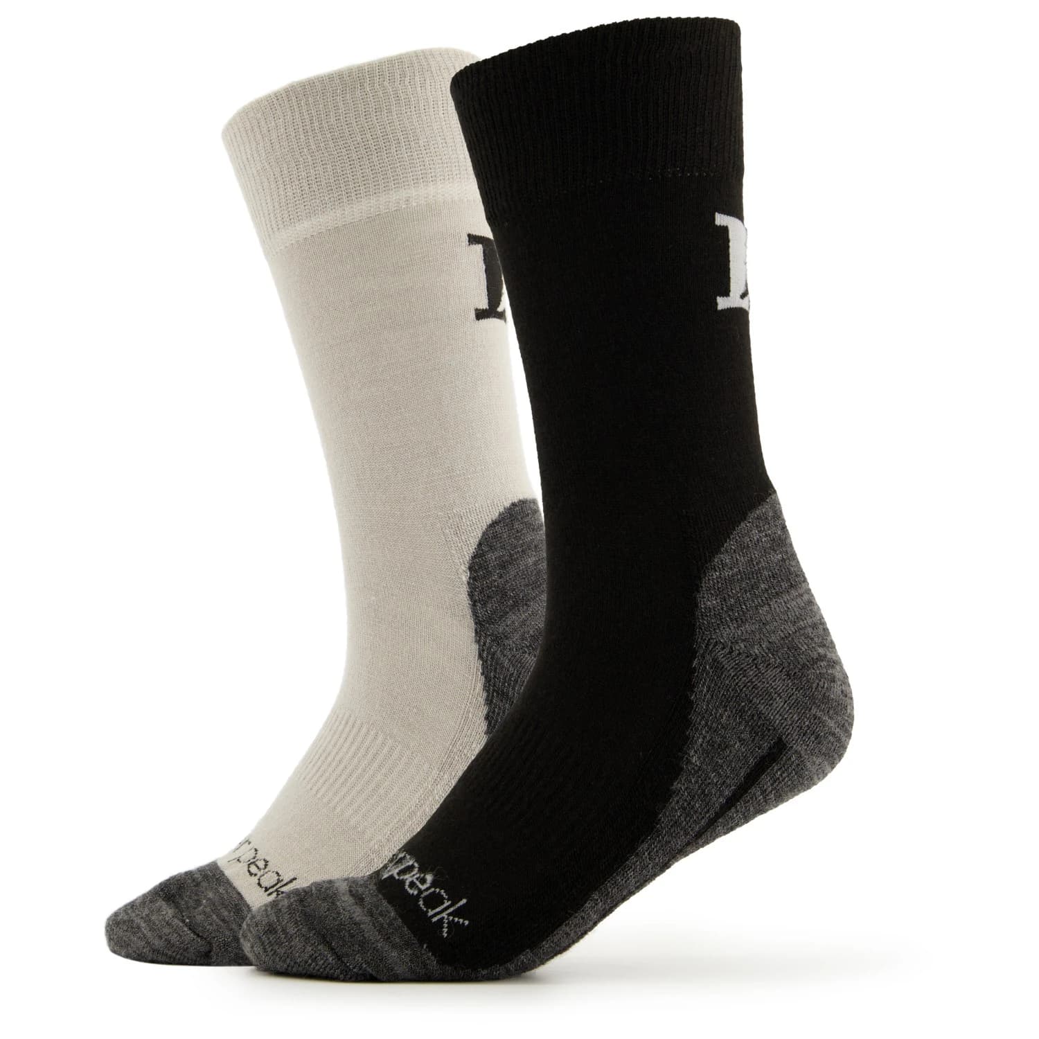 Спортни чорапи Heber Peak EvergreenHe. Hiking Crew Socks 2-Pack Walking socks - Black / Grey