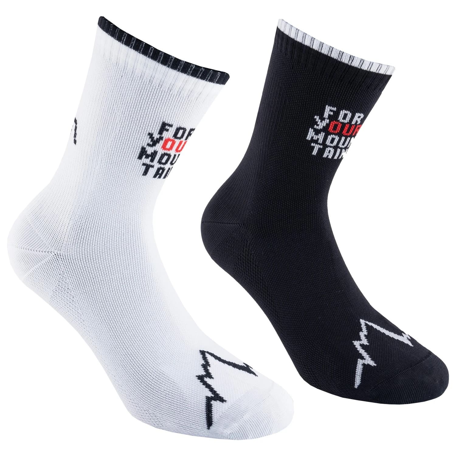 Чорапи за бягане La sportiva For Your Mountain Socks Running socks - Black / White