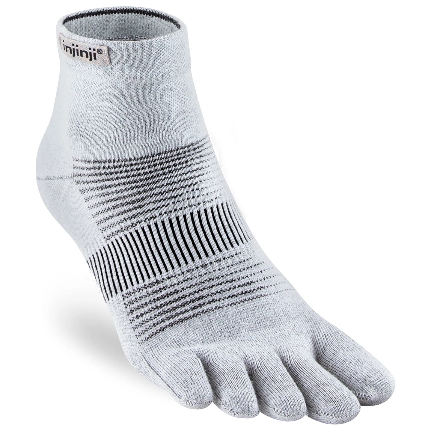 Чорапи за бягане Injinji Run Lightweight Mini-Crew Running socks - Grey