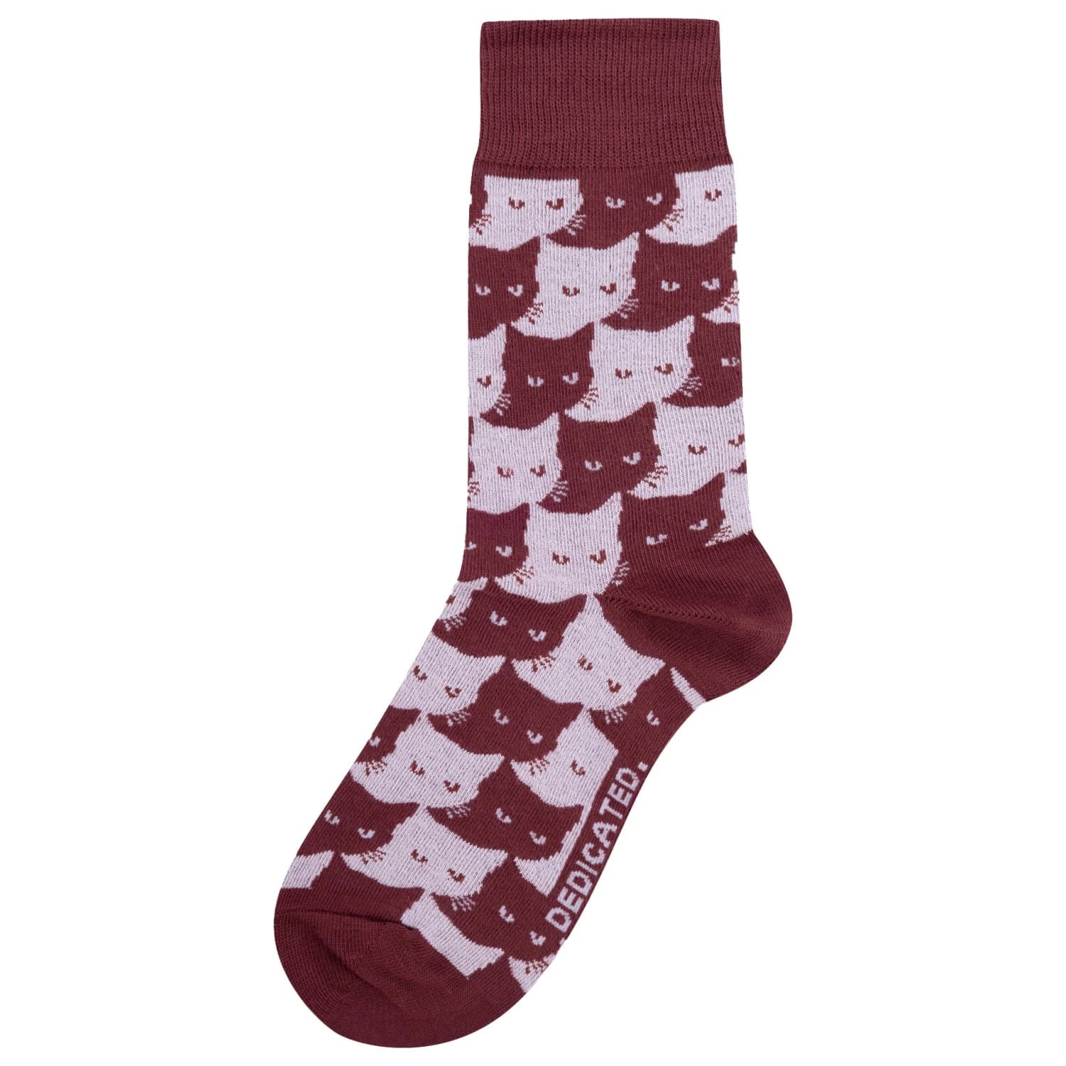 Спортни чорапи Dedicated Socks Sigtuna Pepita Cats Sports socks - Burgundy