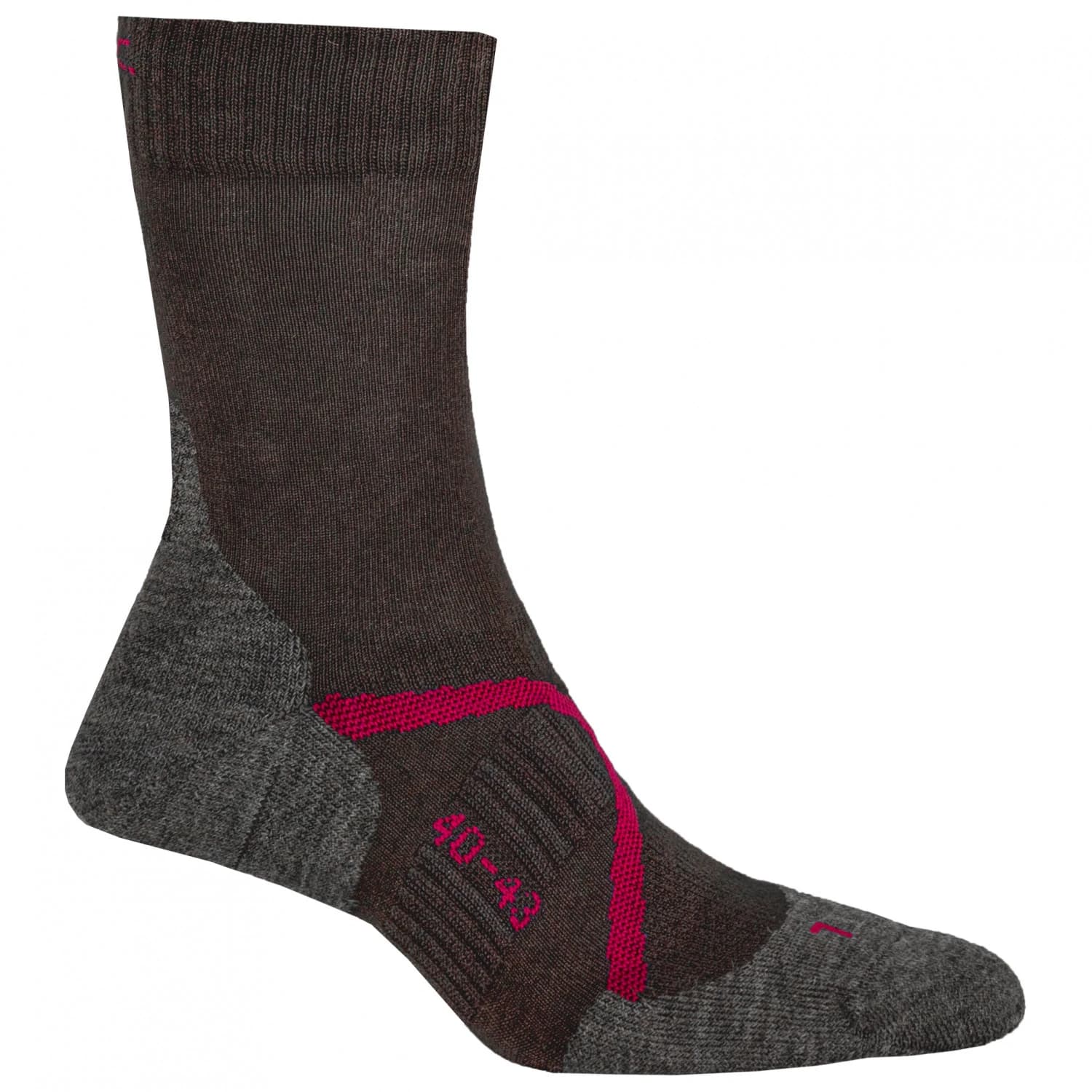 Дамски туристически чорапи P.A.C. Women's TR 3.2 Trekking Merino Light Walking socks - Anthracite / Berry