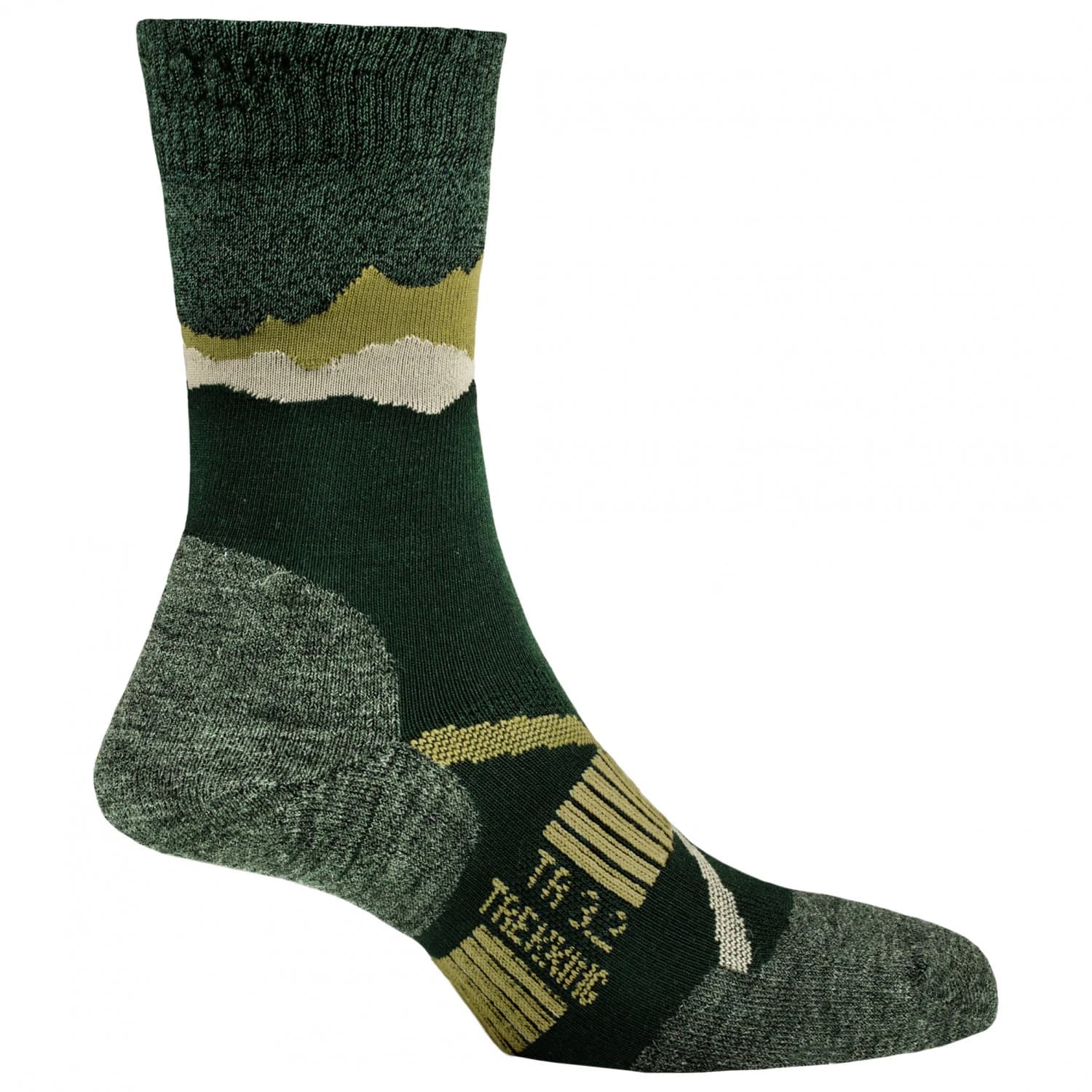 Дамски туристически чорапи P.A.C. Women's TR 3.2 Trekking Merino Light Walking socks - Anthracite / Olive