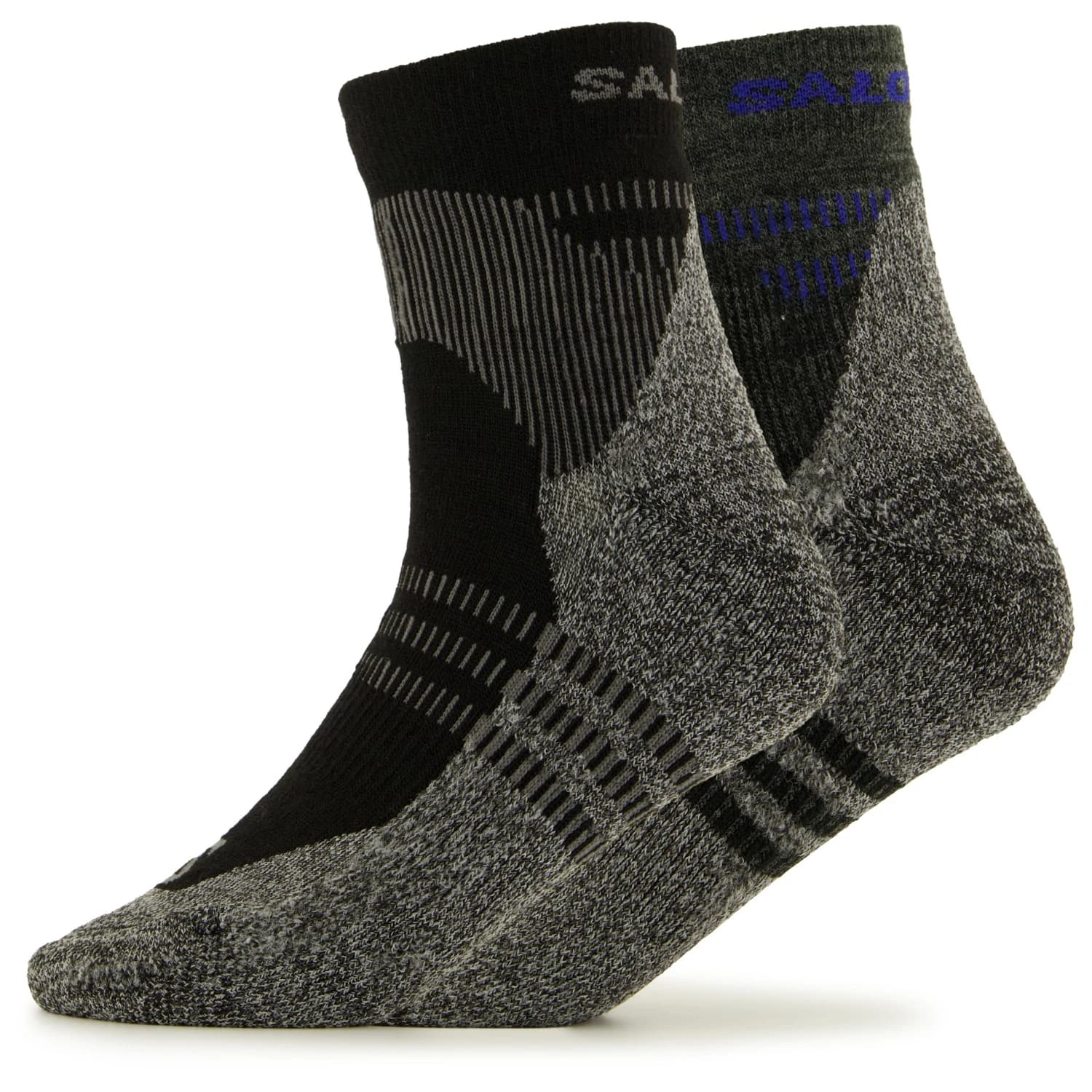 Туристически чорапи Salomon X Ultra Access Quarter 2-Pack Walking socks - Anthracite / Black