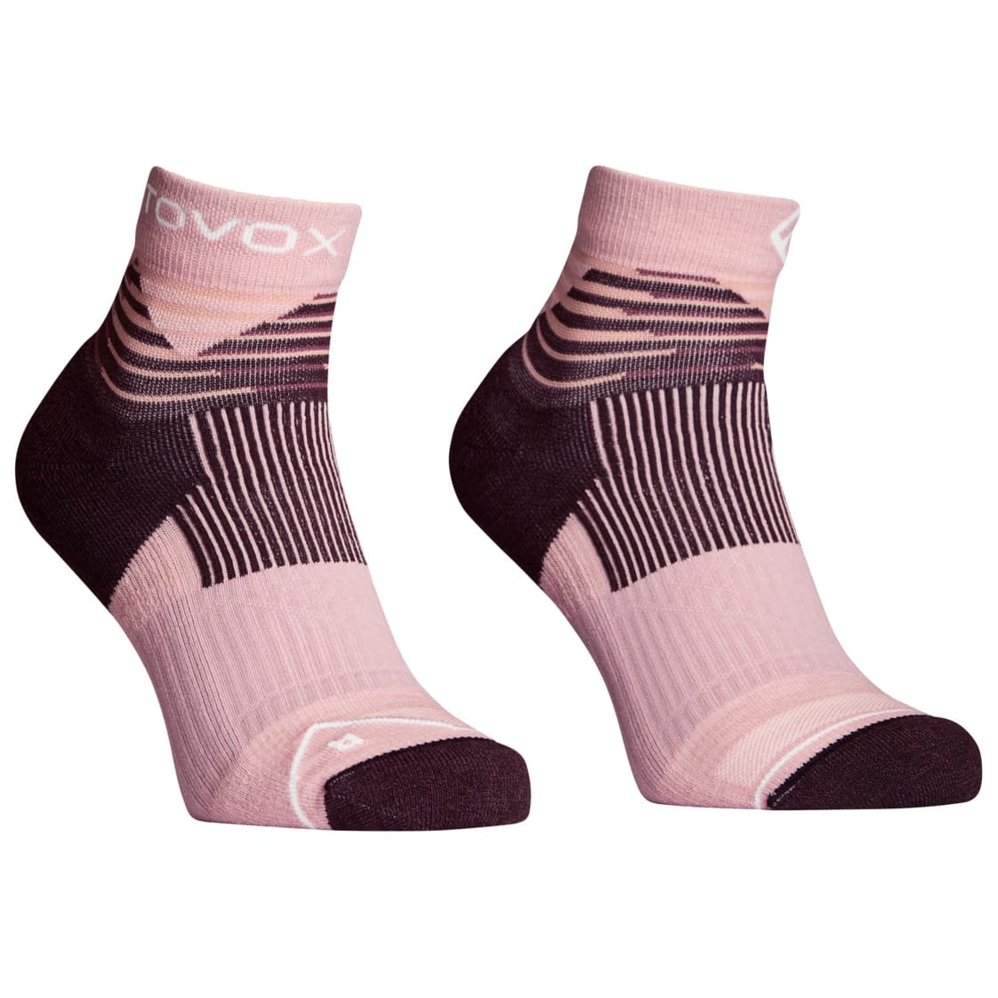 Дамски туристически чорапи Ortovox Women's All Mountain Quarter Socks Merino socks - Dawn Rose