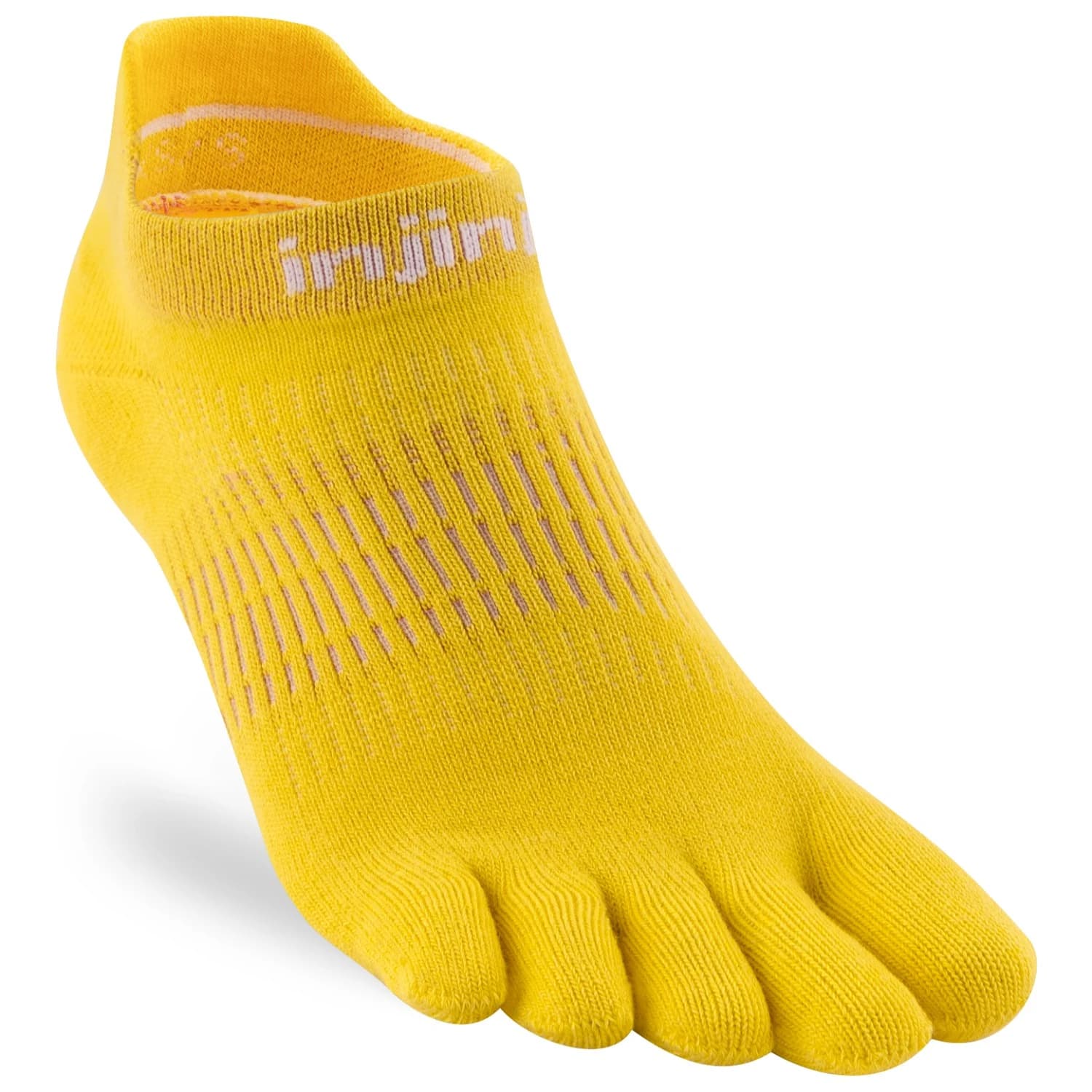 Дамски чорапи за бягане Injinji Women's Run Lightweight No-Show Running socks - Lemon