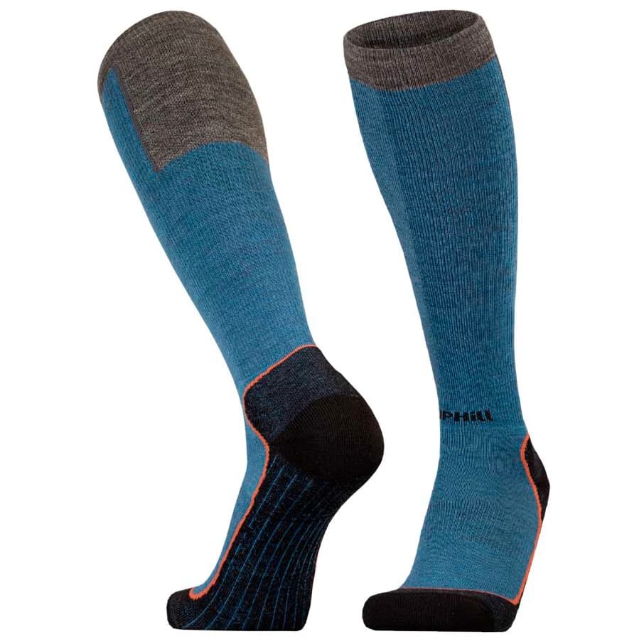 Ски чорапи UphillSport Ouna Alpine Ski 4-Layer Compression M5 with Merino Ski socks - Blue / Grey