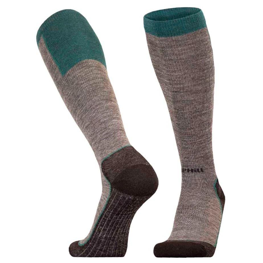 Ски чорапи UphillSport Ouna Alpine Ski 4-Layer Compression M5 with Merino Ski socks - Grey / Green
