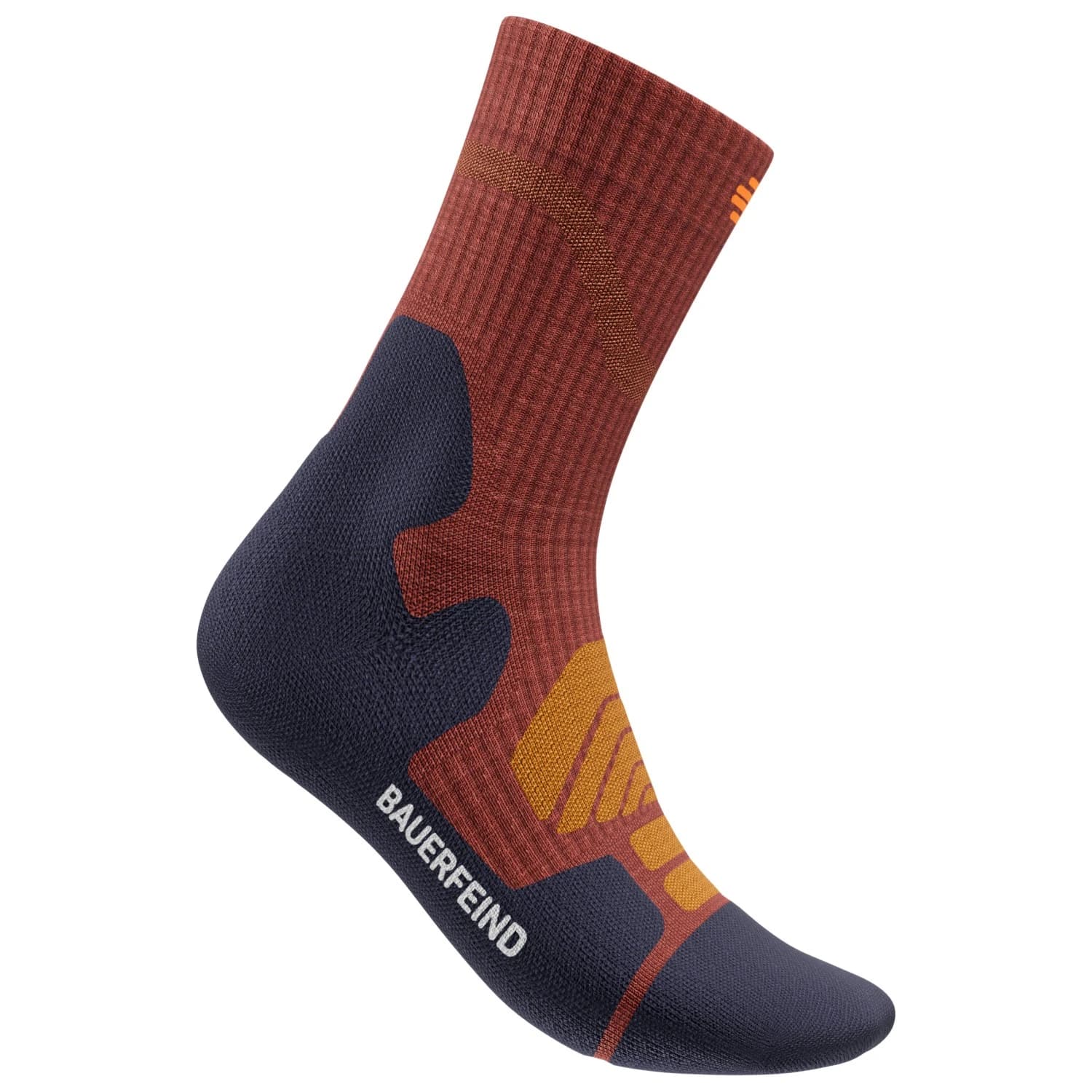 Мъжки туристически чорапи Bauerfeind Sports Outdoor Merino Mid Cut Socks Walking socks - Granat