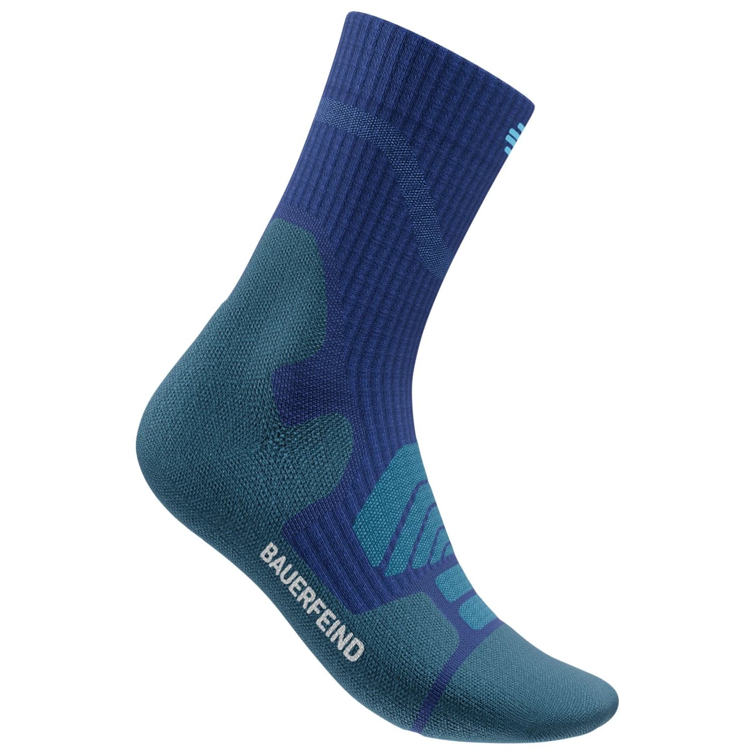 Мъжки туристически чорапи Bauerfeind Sports Outdoor Merino Mid Cut Socks Walking socks - Ocean Blue