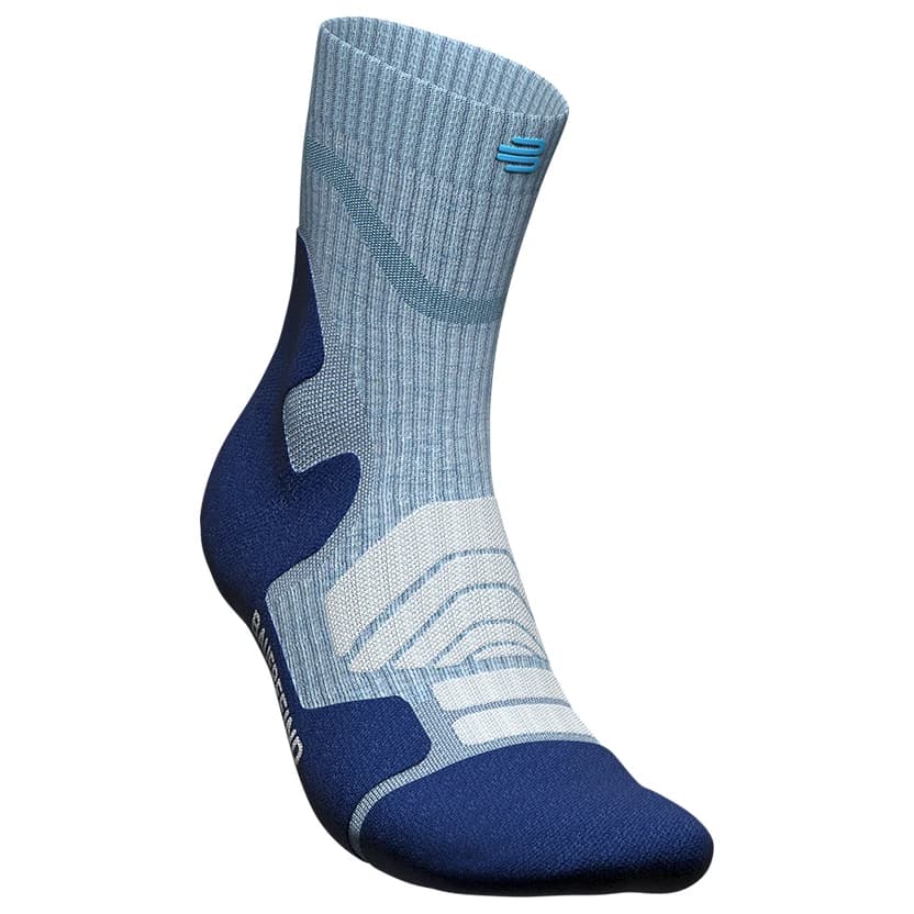 Дамски туристически чорапи Bauerfeind Sports Women's Outdoor Merino Mid Cut Socks Walking socks - Sky Blue
