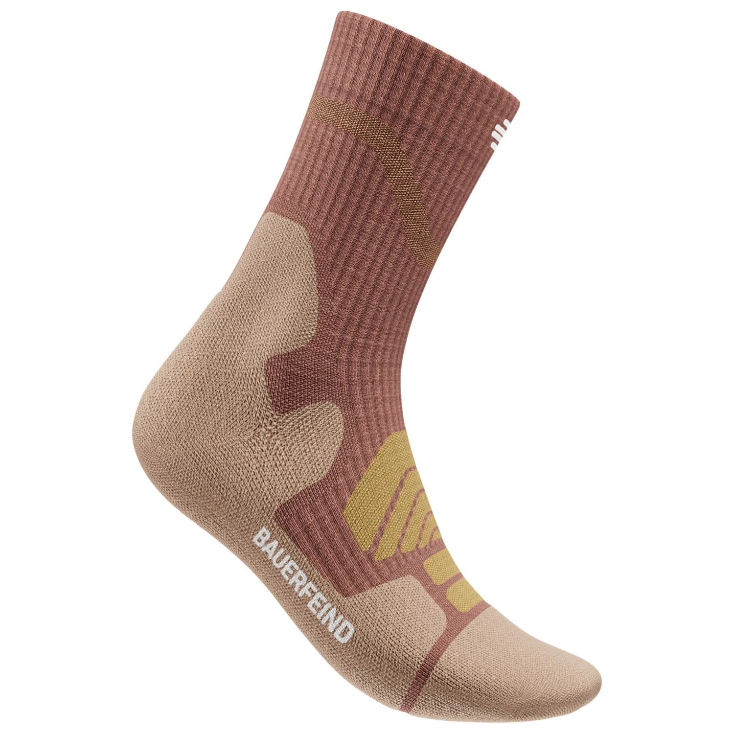 Дамски туристически чорапи Bauerfeind Sports Women's Outdoor Merino Mid Cut Socks Walking socks - Coral