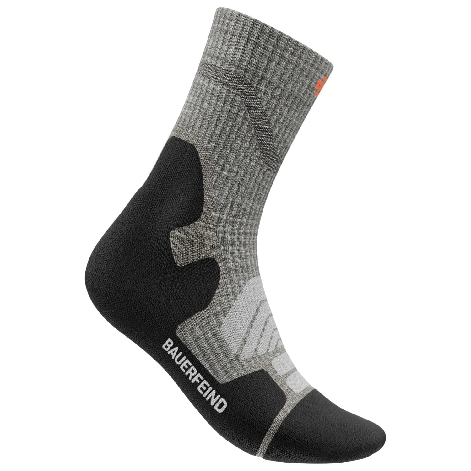 Дамски туристически чорапи Bauerfeind Sports Women's Outdoor Merino Mid Cut Socks Walking socks - Stone Grey