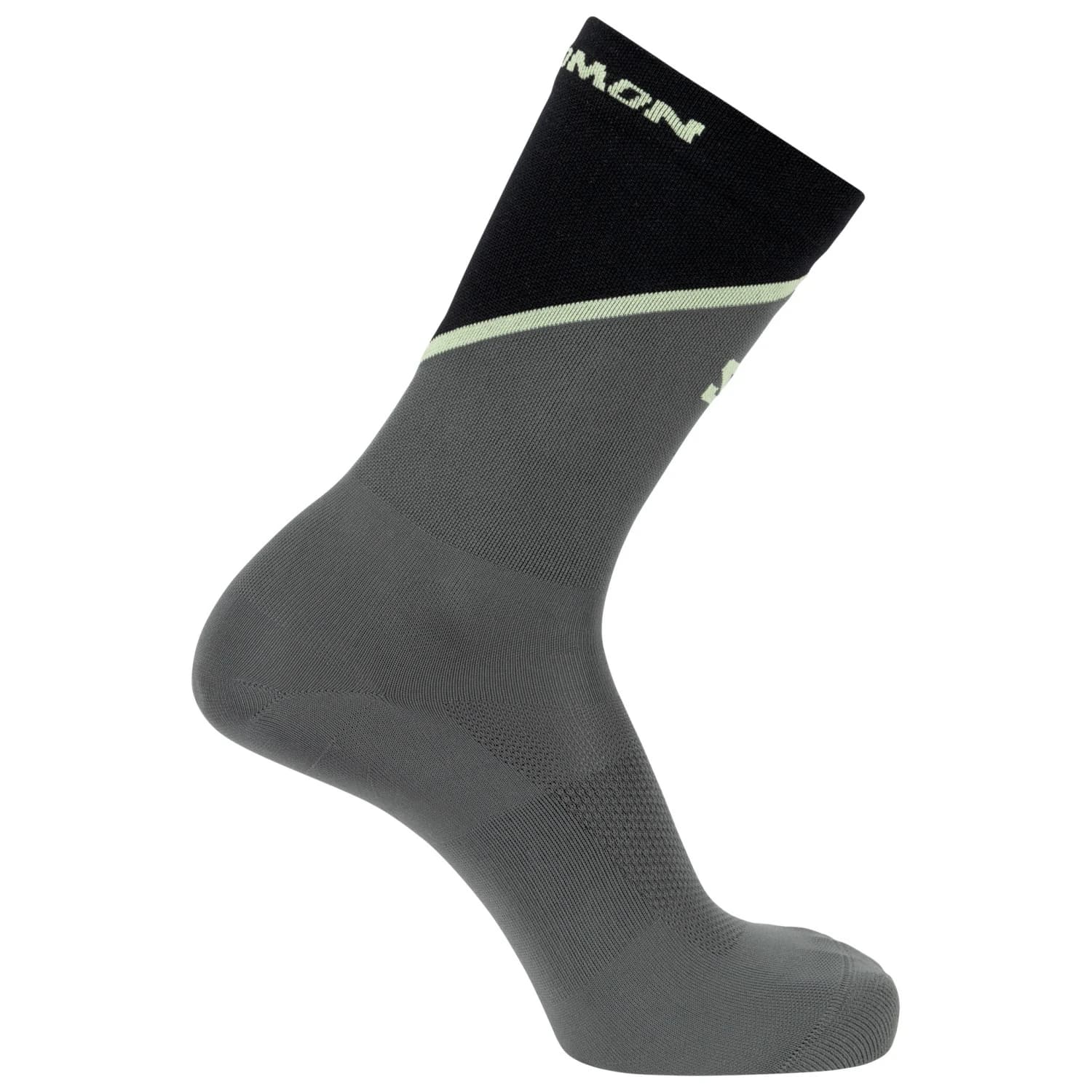 Чорапи за бягане Salomon Pulse Crew Running socks - Urban Chic / Black / Lime Cream