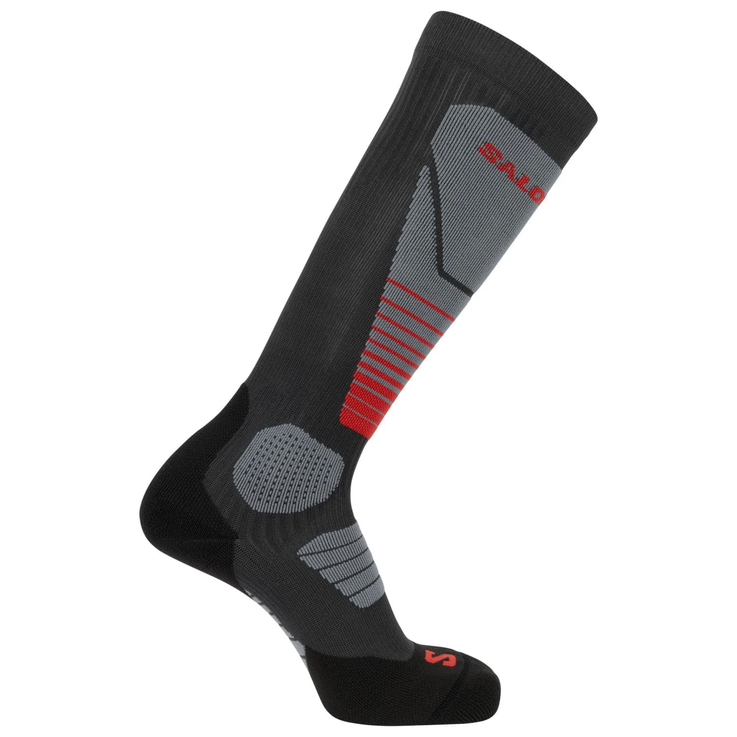 Ски чорапи Salomon S/Pro Ski socks - Anthracite / Medium Grey / Fiery Red