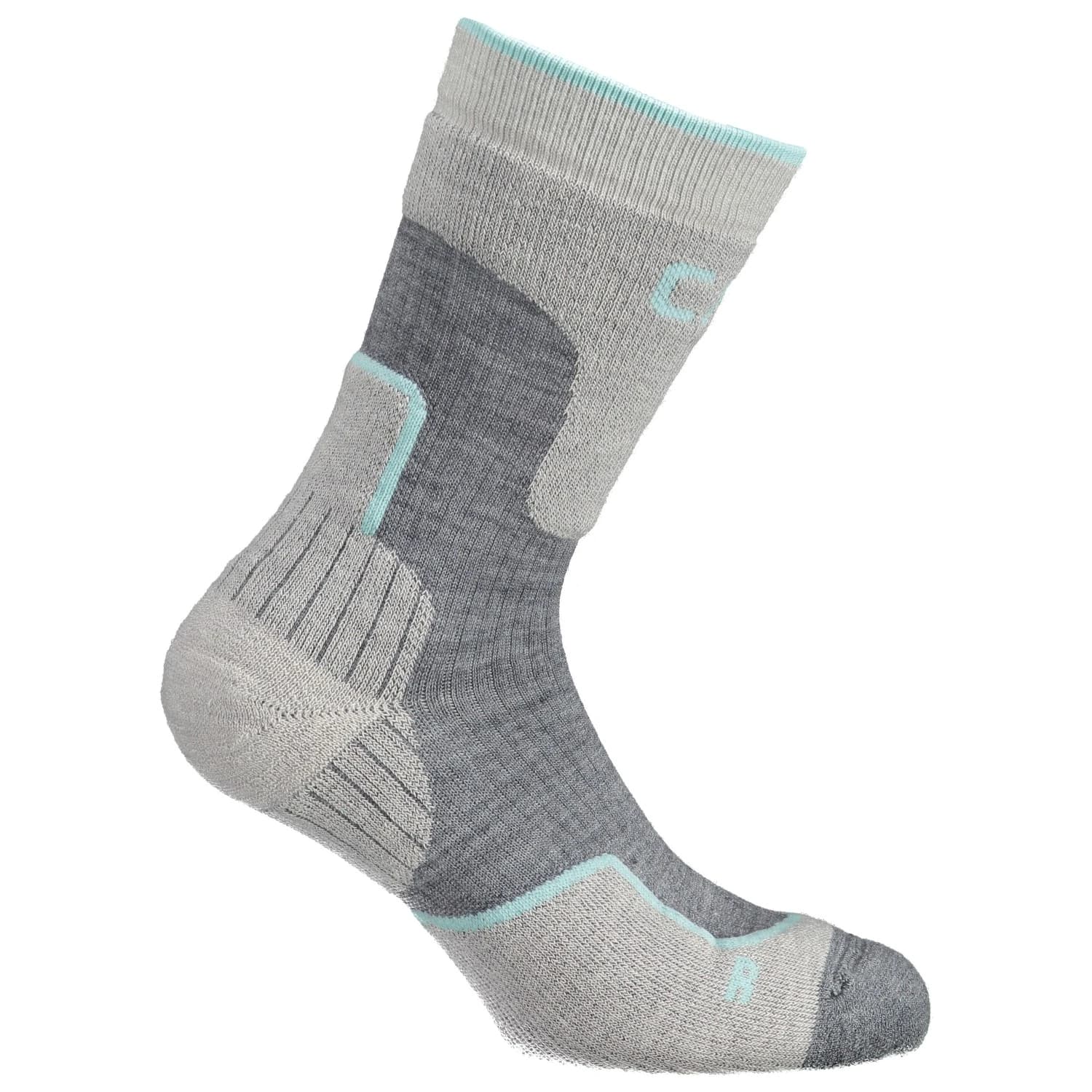 Туристически чорапи CMP Trekking Sock Wool Mid Walking socks - Grey / Acqua