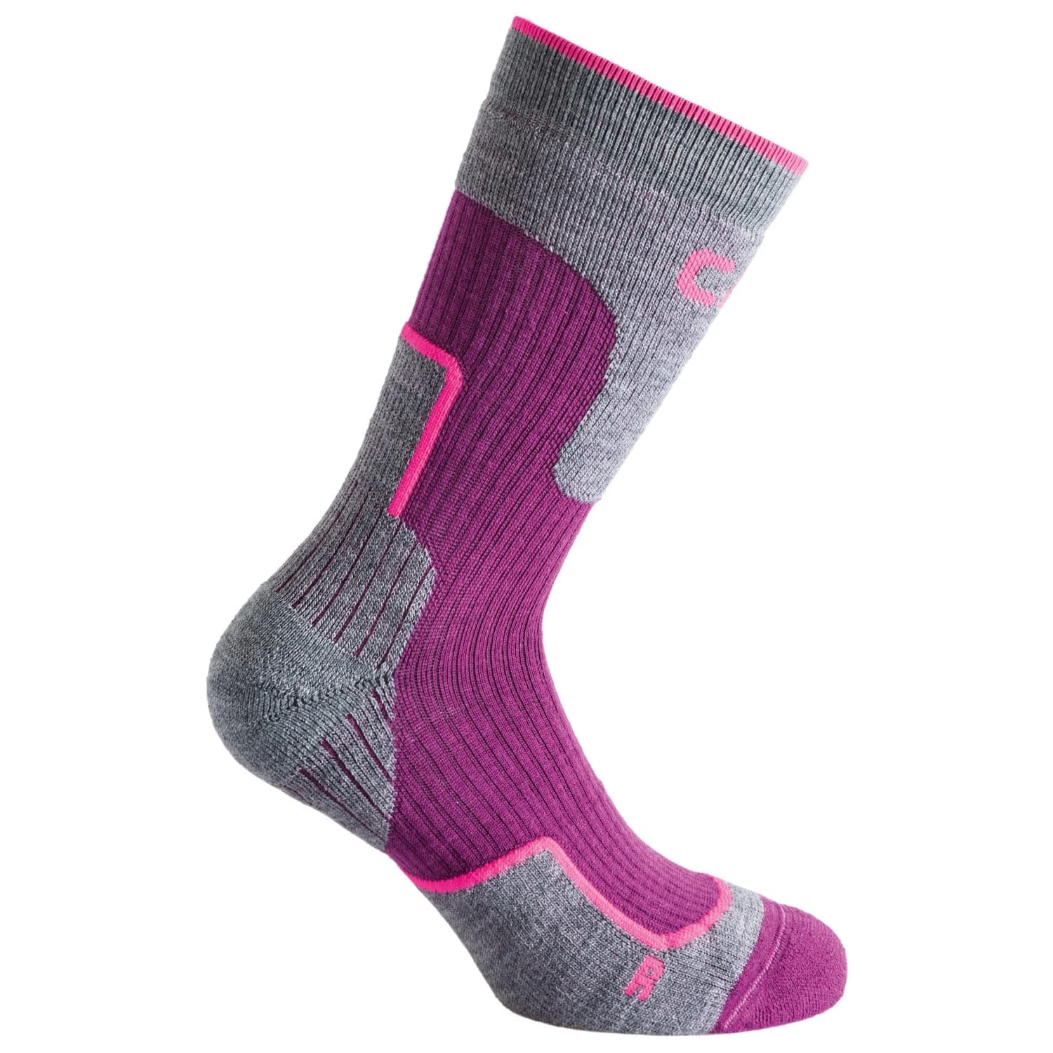 Туристически чорапи CMP Trekking Sock Wool Mid Walking socks - Purple
