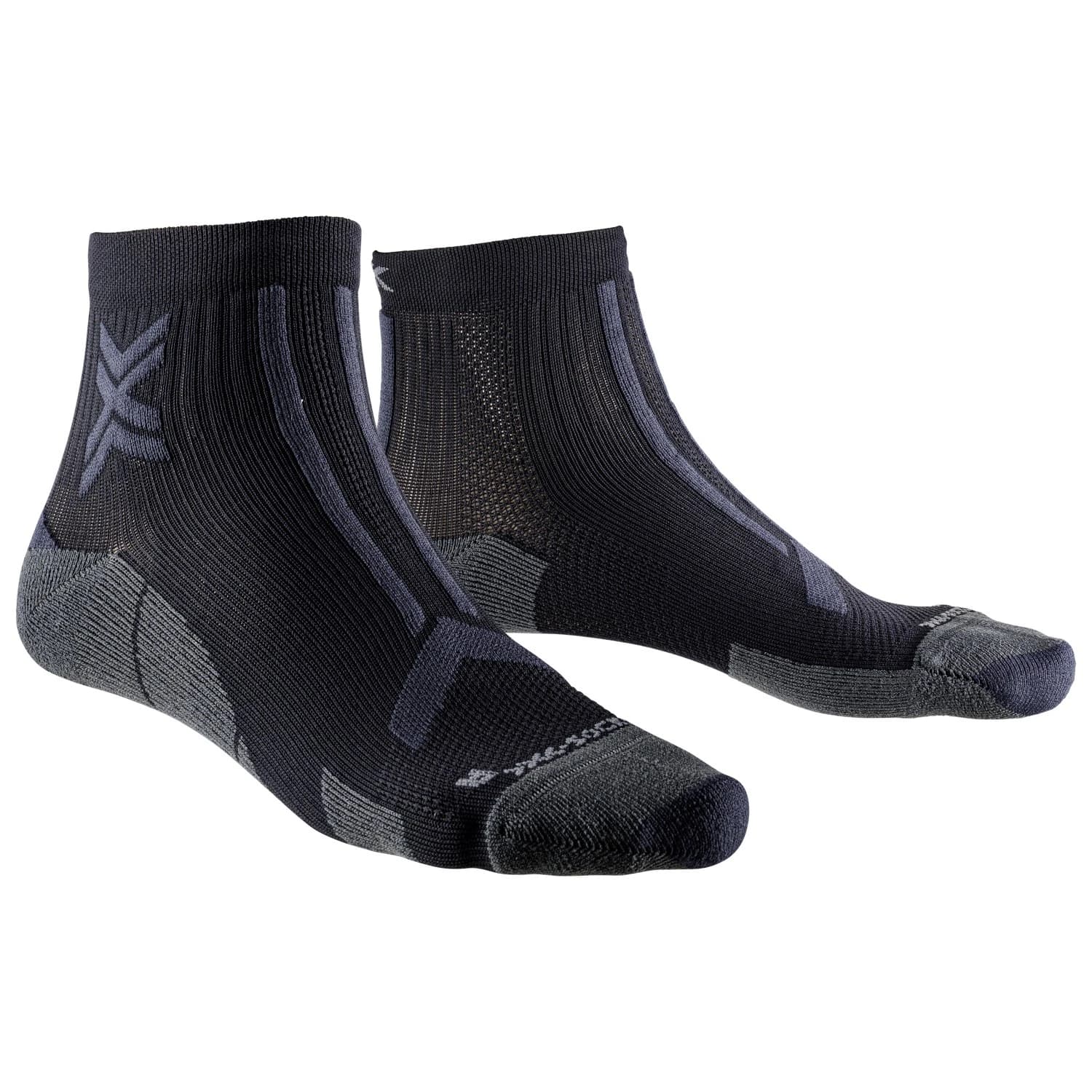 Чорапи за бягане X-Socks Trail Run Discover Ankle Running socks - Black / Charcoal